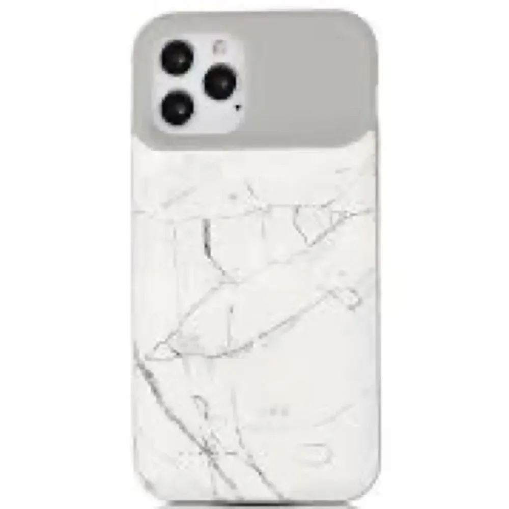 Luxy Lemon Ultra Battery Case & Ring Holder iPhone 11 Pro Max White Marble NEW